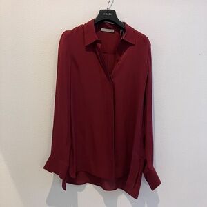 NWT Vince 100% silk button up blouse